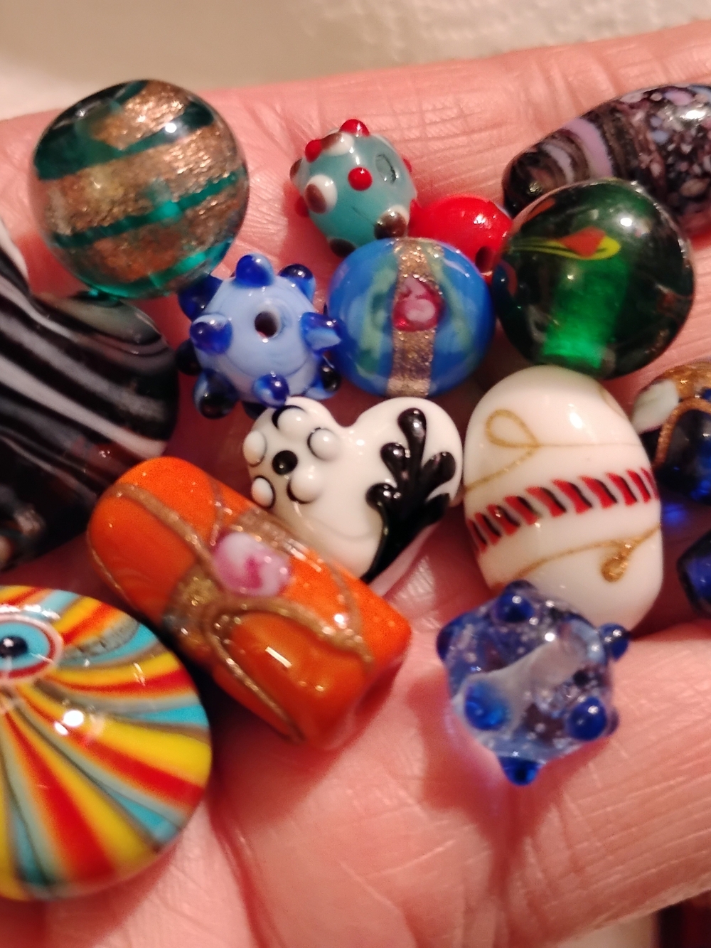 100+ Lampwork/ Dichroic Glass Bead Lot